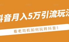 老古董·抖音月入5万引流玩法，看看老司机如何玩转抖音(附赠：抖音另类引流思路)