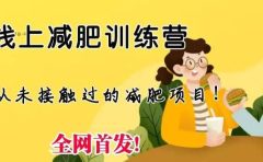 线上减肥训练营,足不出户,仅靠拉几个社群,发几条朋友圈,就可以月实现入五位【揭秘】