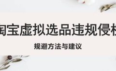 淘宝虚拟违规侵权规避方法与建议，6个部分详细讲解，做虚拟资源必看