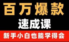 百万爆款速成课：用数据思维做爆款，小白也能从0-1打造百万播放视频