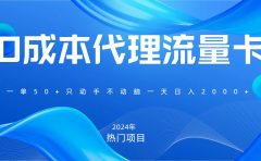 一单80，免费流量卡代理，一天躺赚2000+，0门槛，小白也能轻松上手