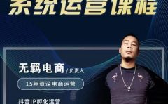 无羁抖店无货源系统运营课，店选品上架出单全程一对一指导带实操