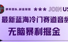 最新蓝海冷门赛道音频,无脑暴利掘金