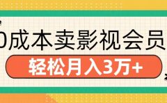 零成本卖影视会员，轻松月入3万+