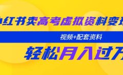 小红书卖高考虚拟资料变现分享课：轻松月入过万（视频+配套资料）
