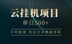 云挂机项目单日500 知识分享感谢观看