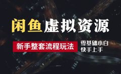 2024最新闲鱼虚拟资源玩法，养号到出单整套流程，多管道收益，零基础小白快手上手，每天2小时月收入过万