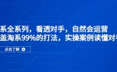 淘系全系列，看透对手，自然会运营，覆盖淘系99%·打法，实操案例读懂对手