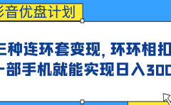 影音优盘计划,三种连环套变现,环环相扣,一部手机就能实现日入300+
