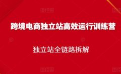 跨境电商独立站高效运行训练营,独立站全链路拆解