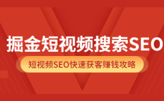 掘金短视频搜索SEO，短视频SEO快速获客赚钱攻略（价值980）