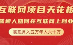 互联网项目终点站，普通人如何在互联网上创业，实现月入5w年入60w，改变思维，实现逆天改命