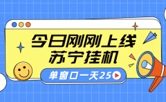 苏宁脚本直播挂机，正规渠道单窗口每天25元放大无限制