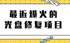 最近爆火的一单300元光盘修复项目，掌握技术一天搞几千元【教程+软件】
