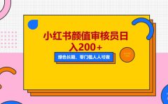 人人能做的小红书美女审核员，每天看帅哥美女就能日入200+外面收费1280