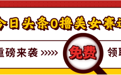 今日头条0撸美女赛道玩法，一天轻松500+，也可以分发到小绿书