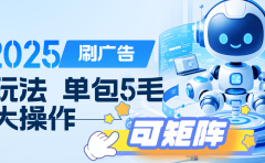 2025年零撸小项目，广告掘金，纯刷广告 每个广告5毛，可以放大矩阵操作