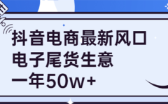 抖音电商最新风口，利用信息差做电子尾货生意，一年50w+（7节课+货源渠道)