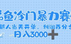 闲鱼冷门暴力赛道，一单 80%利润，新人轻松日入，1000+