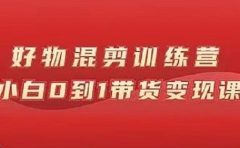万三好物混剪训练营：小白0到1带货变现课