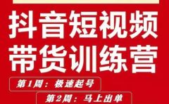 李鲆·抖音短视频带货练训营第五期,手把教手你短视带频货,听照话做,保证出单