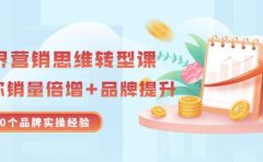 无界营销思维转型课:1000个品牌实操经验,助你销量倍增(20节视频)