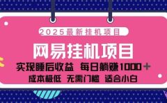 2025最新挂机项目 包稳定 包运行