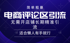 简单粗暴引流-电商平台评论引流大法，精准引流适合懒人有手就行，无需开店铺长期