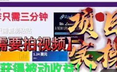 最新国外掘金项目 不需要拍视频 即可获得被动收益 只需操作3分钟实现躺赚
