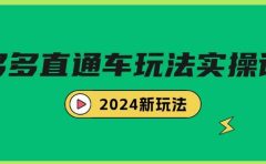 多多直通车玩法实战课，2024新玩法（7节课）