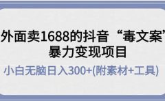外面卖1688抖音“毒文案”项目