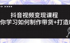 抖音短视频变现课程：带你学习如何制作带货+打造IP【41节】