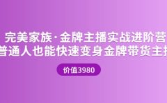 金牌主播实战进阶营 普通人也能快速变身金牌带货主播 (价值3980)