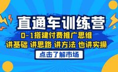 淘系直通车训练课,0-1搭建付费推广思维,讲基础 讲思路 讲方法 也讲实操