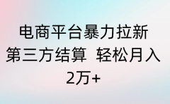 电商平台暴力拉新第三方结算 轻松月入2万+