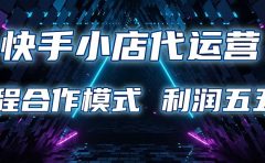快手小店代运营 限时托管计划合作模式 利润五五分成
