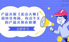 产品文案【卖点大师】高转化电商，有点牛X的 产品文案必修课
