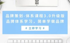 品牌策划-体系课程3.0升级版，品牌体系学习，简单学做品牌（高清无水印）