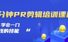 抖音视频一分钟PR剪辑培训：学会一门赚钱的技能，每节课短小精悍