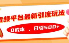 音频平台最新引流玩法，日引500+，0成本