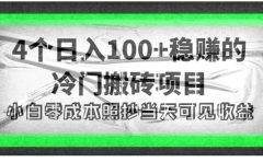 4个稳赚的冷门搬砖项目