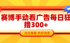 赛博看广告纯手动撸包每天300+