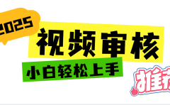 2025 全新视频审核黑科技项目登场，新手小白无脑上手5秒闭眼出单，订单...