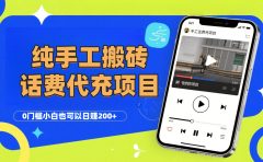 纯“手工搬砖”话费会员代充项目,零门槛小白也可以日赚200+,工作室可以复制扩大