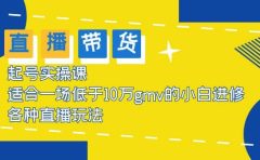 2023直播带货起号实操课，适合一场低于·10万gmv的小白进修 各种直播玩法