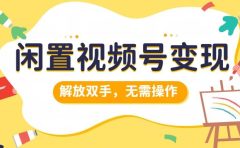 闲置视频号变现，搞钱项目再升级，解放双手，无需操作，最高单日500+