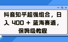 抖音知乎超强组合，日入 400 + 蓝海赛道，保姆级教程