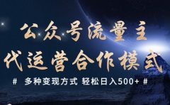 公众号流量主代运营  多种变现方式 轻松日入500+