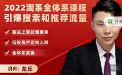 2022淘系全体系课程引爆搜索和推荐流量,新品上架拉爆搜索