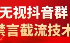 抖音粉丝群无视禁言截流技术，抖音黑科技，直接引流，0封号（教程+软件）